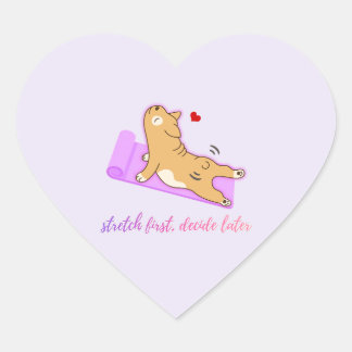 Funny Dog Yoga Sticker – Cute Lazy Fitness Humor
