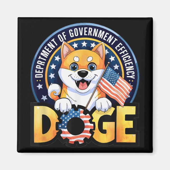 Funny Doge Crypto Meme Department Of Government Ef Magnet (Front)