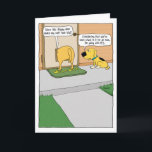 Funny Doggy Door Birthday Card<br><div class="desc">This funny birthday card proves that even dogs wonder whether their butts look big,  and in many cases they are right to wonder. 

Thanks for choosing this original design by © Chuck Ingwersen and supporting me — an independent artist! I post cartoons every day on Instagram: https://www.instagram.com/captainscratchy</div>
