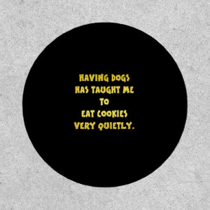 Funny Dogs and Cookies Joke Patch