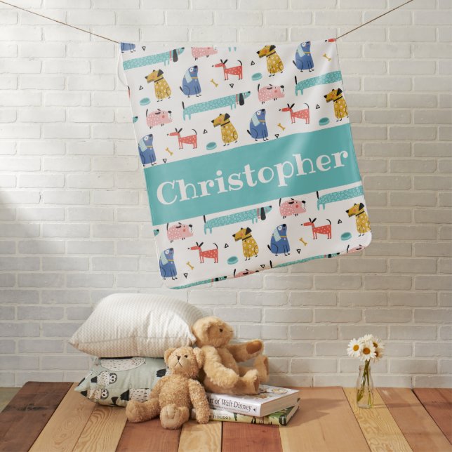 Funny Dogs Baby Blanket (In Situ)