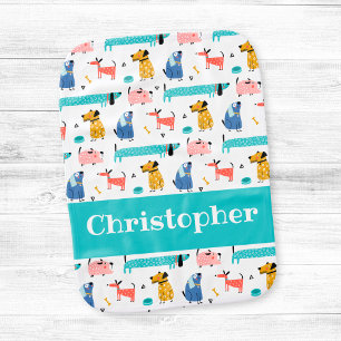 Funny Dogs Baby Burp Cloth