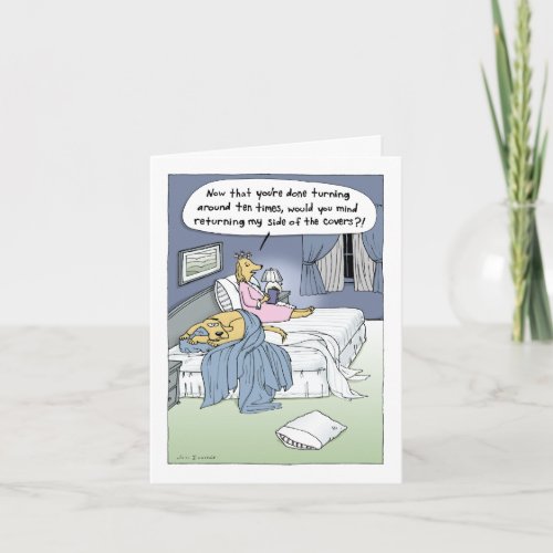Funny Dogs Cartoon Couple Wedding Anniversary Card