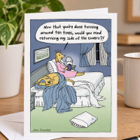 Funny Dogs Cartoon Couple Wedding Anniversary