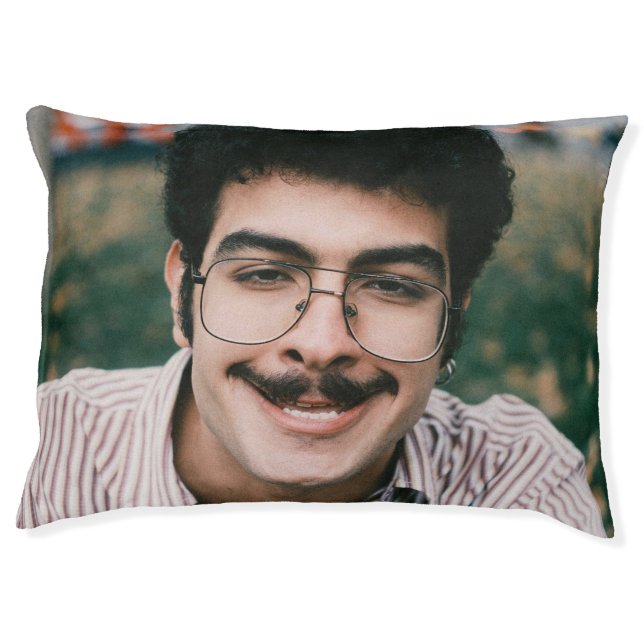 Funny Dogs Cats Dad & Mom Photo Create Your Own  Pet Bed (Front)