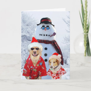 Funny Dogs Cool Yule Holiday Card