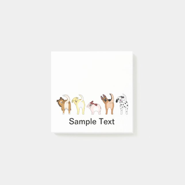 funny dogs design post it post-it notes (Front)