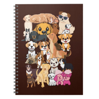 Funny Dogs Family Portrait Notebook