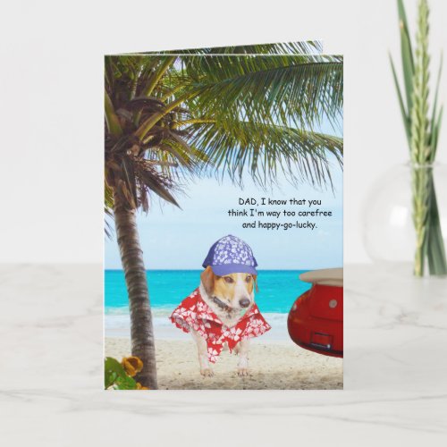 Funny Dogs Fun Loving Son Fathers Day Card