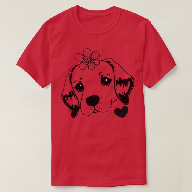 funny Dogs love you fiercely and forever T-Shirt (Design Front)