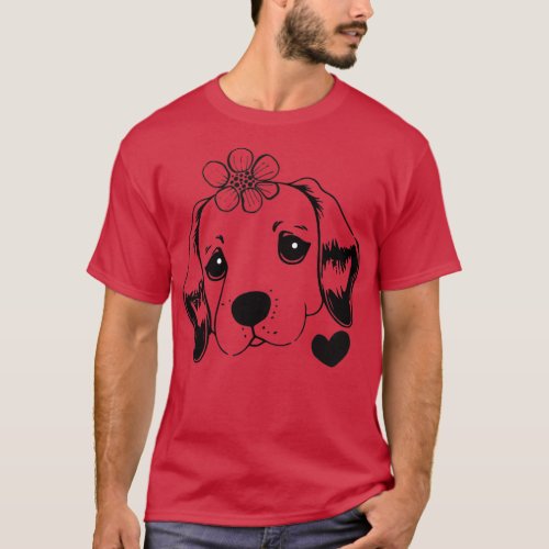 funny Dogs love you fiercely and forever T_Shirt