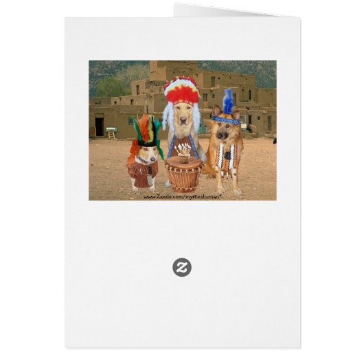 Funny Dogs Native American Birthday (Back)