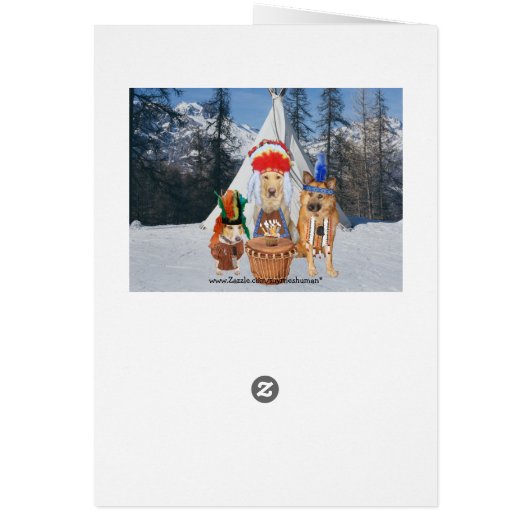 Funny Dogs Native American Birthday (Back)