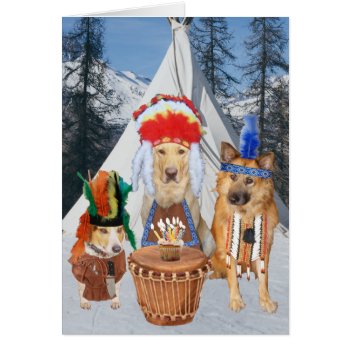 Funny Dogs Native American Birthday by myrtieshuman at Zazzle