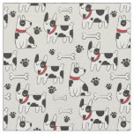 funny dogs pattern fabric