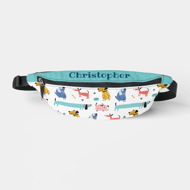 Funny Dogs Pattern Fanny Pack (Front)