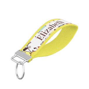 Funny dogs personalized wrist keychain