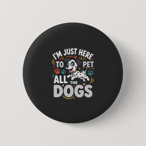 Funny Dogs Pet Lover Vector Button