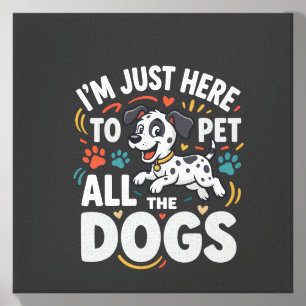 Funny Dogs Pet Lover Vector Canvas Photo Tile