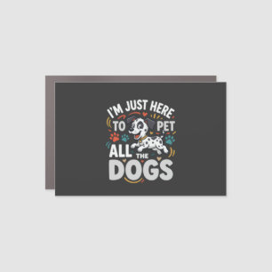 Funny Dogs Pet Lover Vector Car Magnet