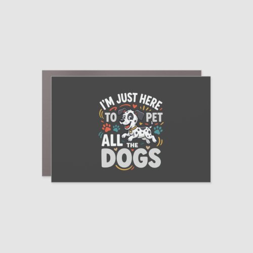 Funny Dogs Pet Lover Vector Car Magnet
