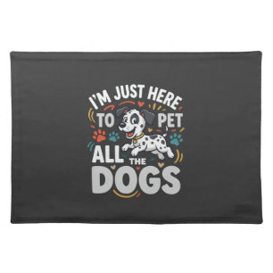 Funny Dogs Pet Lover Vector Cloth Placemat