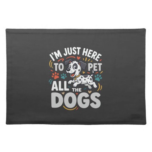 Funny Dogs Pet Lover Vector Cloth Placemat