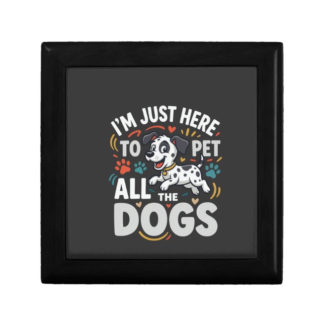 Funny Dogs Pet Lover Vector Gift Box (Front)