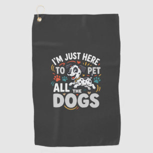 Funny Dogs Pet Lover Vector Golf Towel