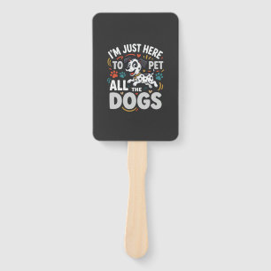 Funny Dogs Pet Lover Vector Hand Fan