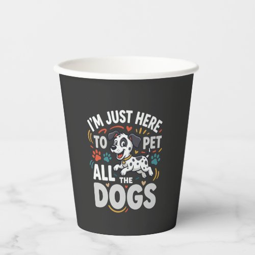 Funny Dogs Pet Lover Vector Paper Cups