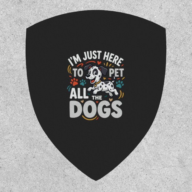 Funny Dogs Pet Lover Vector Patch (Front)