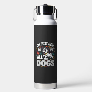 Funny Dogs Pet Lover Vector Water Bottle