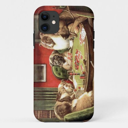 Funny Dogs Playing Poker Iphone Cover Case