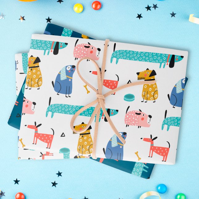 Funny Dogs Wrapping Paper Sheets (Creator Uploaded)