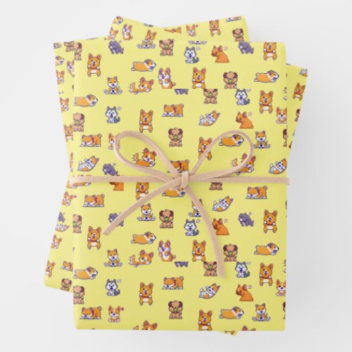 Funny dogs wrapping paper sheets