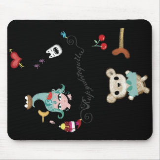 Funny Doll bear mounster scream cherry nest bones Mouse Pad