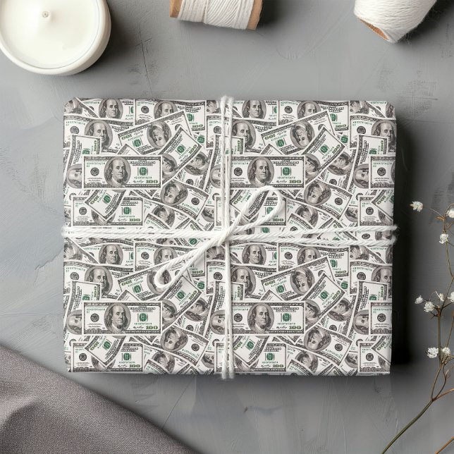 Funny dollar pattern birthday wrapping paper  (Funny dollar pattern birthday wrapping paper )