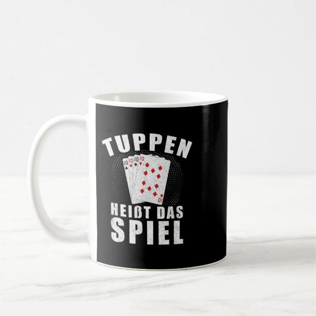 Funny dolls Schrömen card game Rheinland saying Coffee Mug (Left)