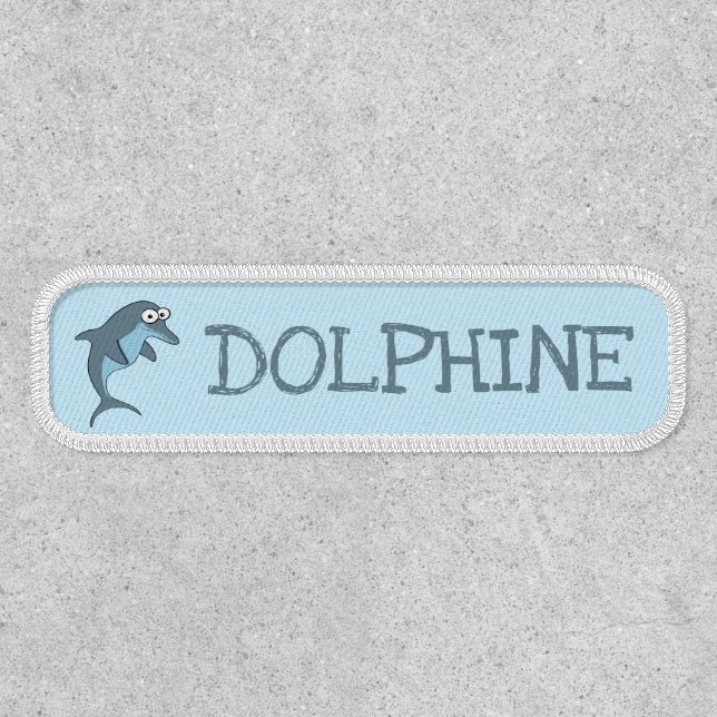 Funny Dolphin Name Template Patch (Front)