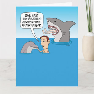 Funny Shark Birthday Cards | Zazzle
