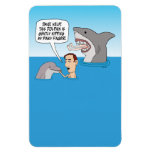 Funny Dolphin Nip And Shark Bite Magnet at Zazzle