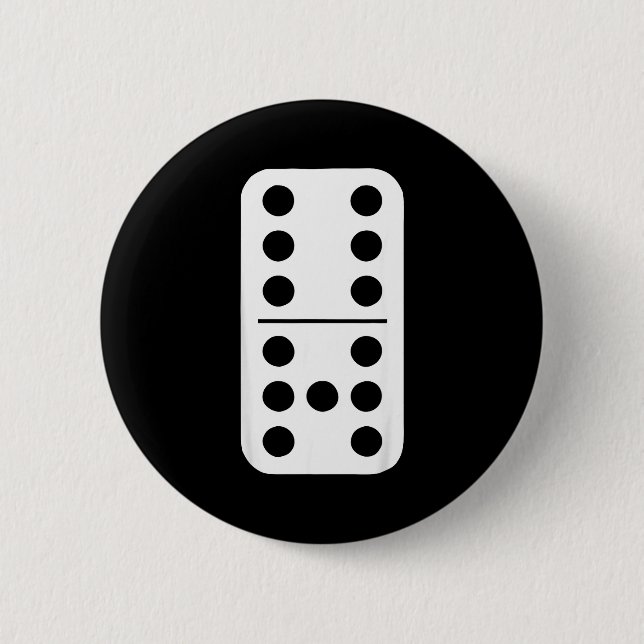 Funny Domino Meme Six Seven Play Strategy Number H Button (Front)