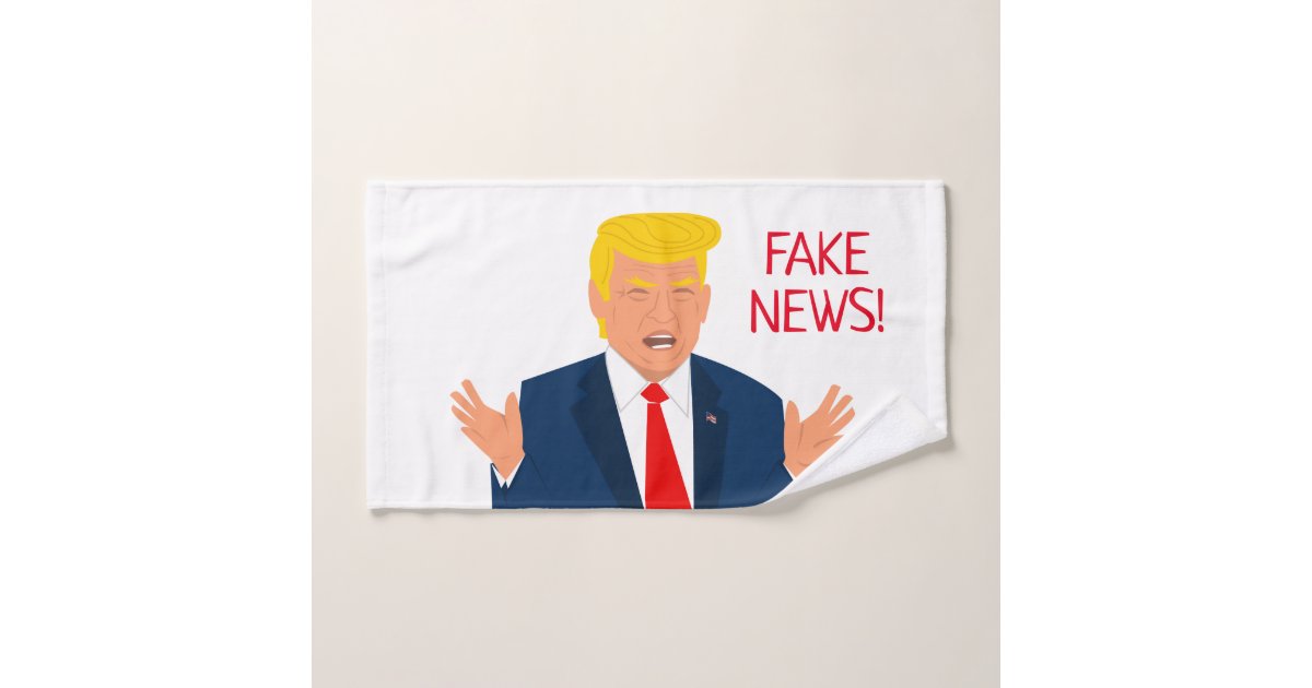 Funny Donald J Trump cartoon drawing hand towel | Zazzle