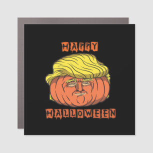 Funny Donald Pumpkin Halloween Car Magnet