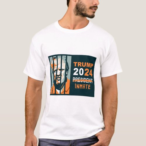 Funny Donald Trump 2024 Prison Inmate T_Shirt