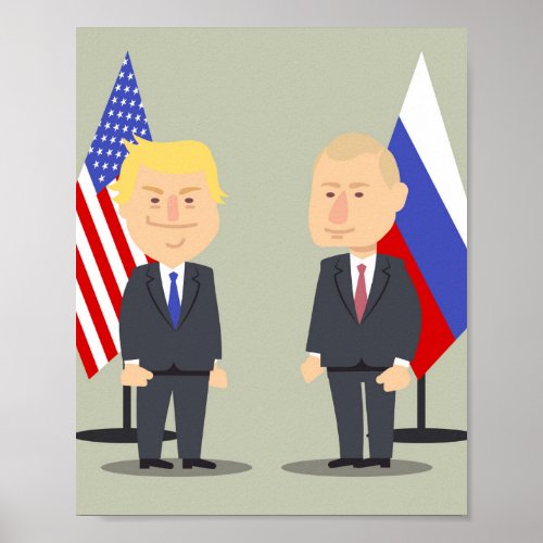 Funny Donald Trump And Vladimir Putin Poster
