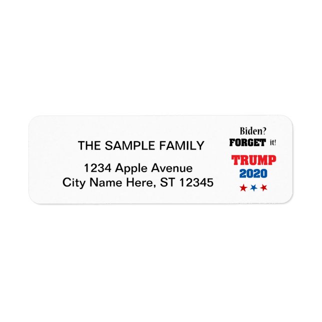 Funny Donald Trump anti Biden Design Label (Front)