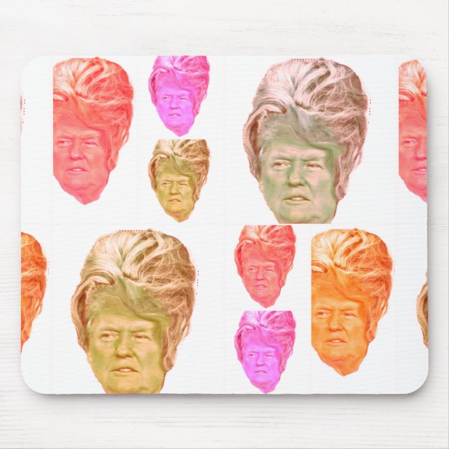 Funny Donald Trump Beehive Wig Mousepad (Front)