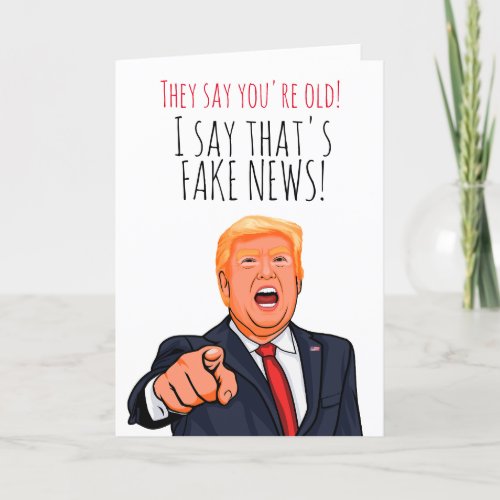 Funny Donald Trump Birthday  Card